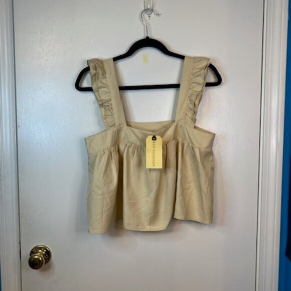 BOG Collective Tan crop top sleeveless - Picture 4 of 9